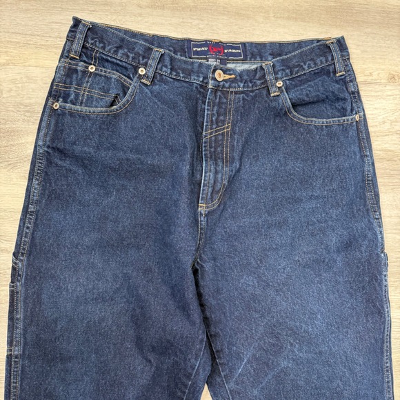 Phat Farm Jeans Mens 34x34 Carpenter Denim Utility Workwear Retro 90s Style - Picture 3 of 12